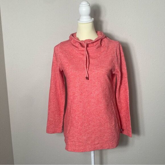 T By Talbots Heathered Red Funnel Neck Pullover Sweatshirt Women's Size Mp - Picture 10 of 13